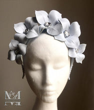 Lily - Leather Flower Crown - Ice Blue - MM253