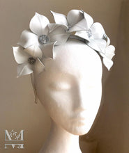 Lily - White Leather Flower Crown - MM236