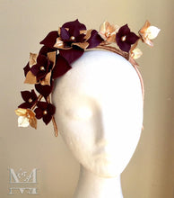 Maisy - Burgundy & Rose Gold Flower Crown - MM233