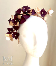 Maisy - Burgundy & Rose Gold Flower Crown - MM233