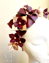 Maisy - Burgundy & Rose Gold Flower Crown - MM233