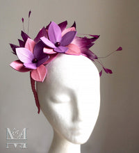 Sally  Leather & Feather Fascinator - MM293