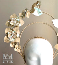 Belle - Nude & Gold Halo Headpiece - MM247