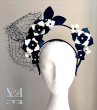 Charlotte - Black & White Halo Flower Crown - MM239