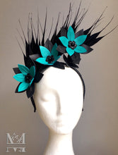 Chelsea - Leather & Feather Fascinator - MM299