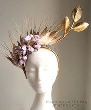 Josie - Pink and Gold Leather Fascinator - MM357