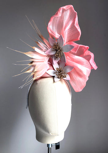 Jose - Silk & Leather Fascinator - MM440