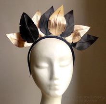 Rose Gold & Black Leather Crown #181