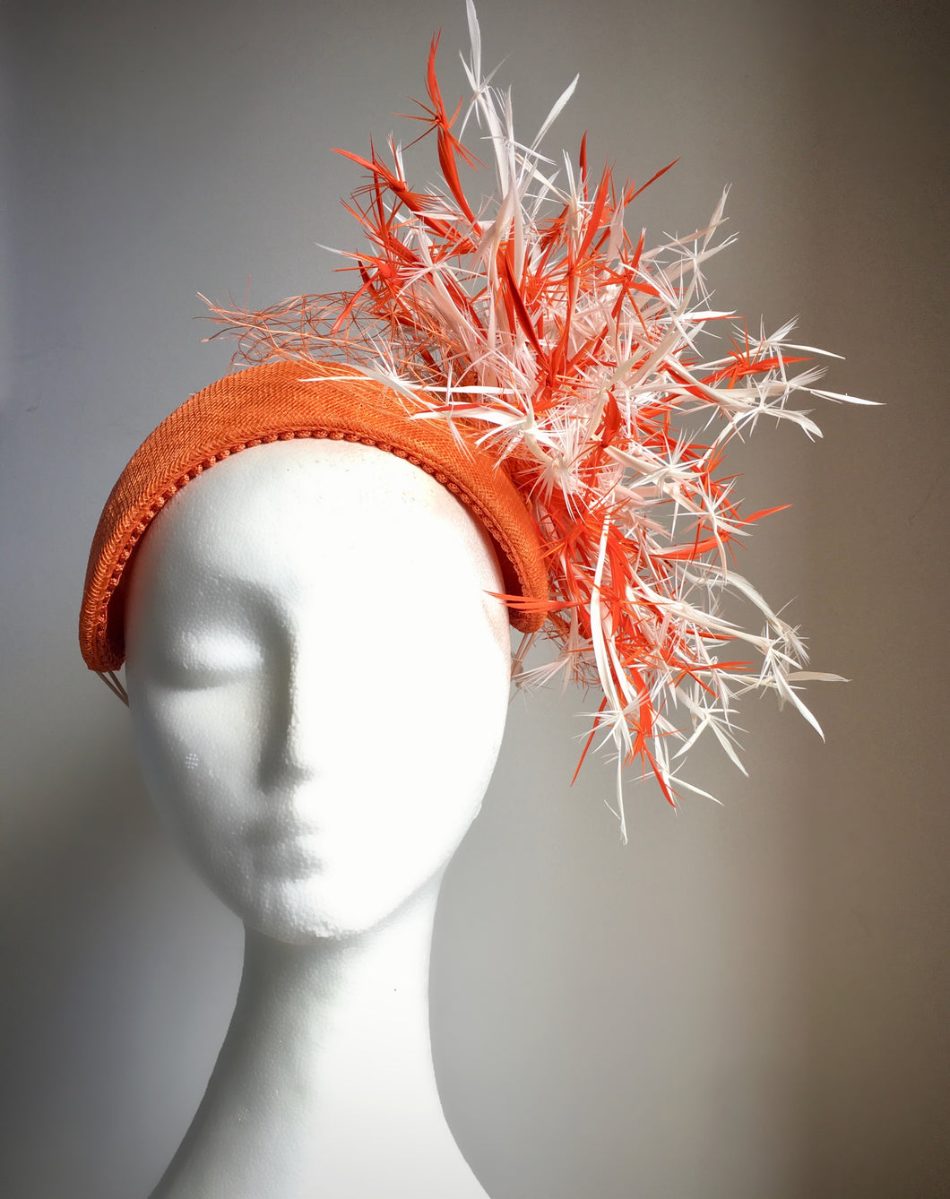Rhian - Orange Straw Headband - MM400