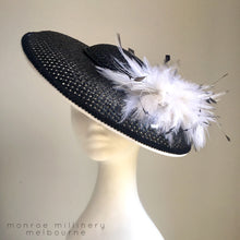 Polly - Black and White Domed Boater - MM352