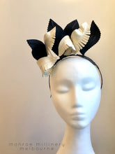 Audrey - Black & White Leather Crown MM139