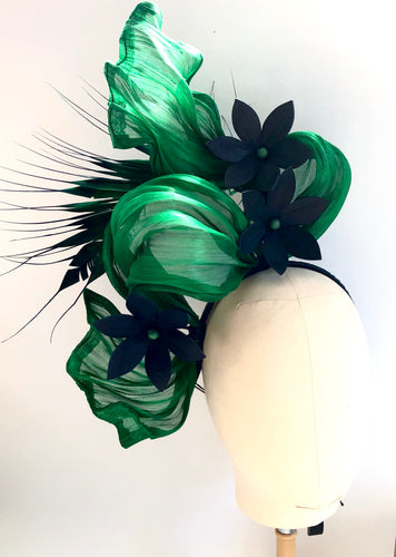 Kara - Leather Fascinator - MM690