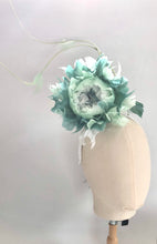 Shellie - Green Feather Flower Fascinator  - MM698