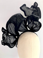 Rachel - Black Silk Fascinator - MM689