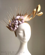Josie - Pink and Gold Leather Fascinator - MM357