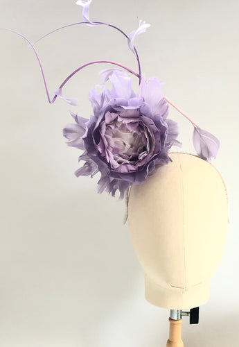 Shellie - Feather Flower Fascinator  - MM698