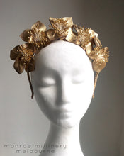 Lottie - Gold Leather Flower Crown - MM364