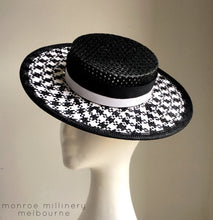 Kym - Black and White Boater - MM344