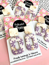 Lavender Daisy Earrings